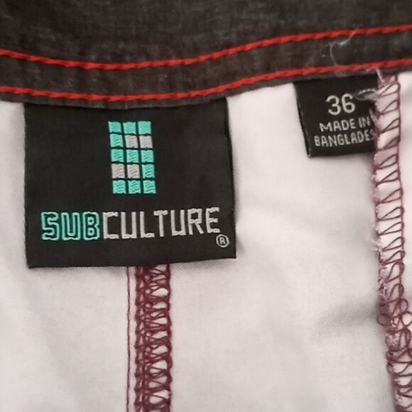 Subculture men's shorts size 36 maroon - Picture 2 of 5